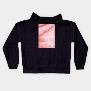 Blush pink rose - Elegant marble Kids Hoodie